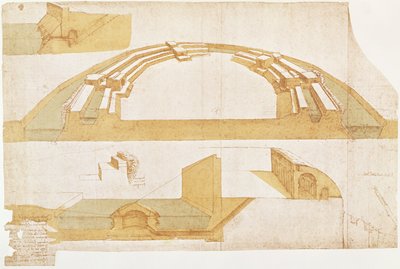 Study for a Fortress on a Polygonal Ground Plan with a Double Moat, fol. 116r from the Codex Atlanticus by Leonardo da Vinci